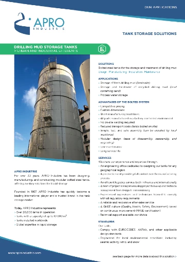 Application sheet - Drilling mud