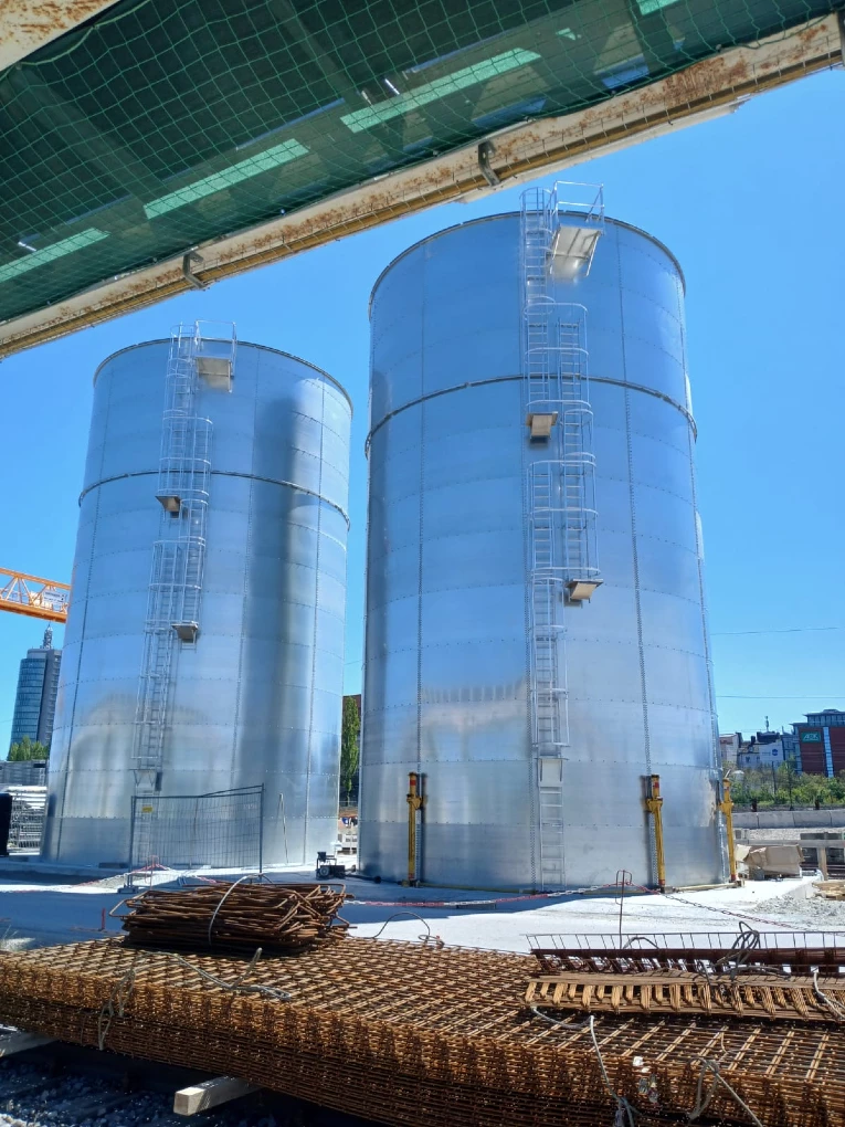 Industrial process reserve tanks in Munich