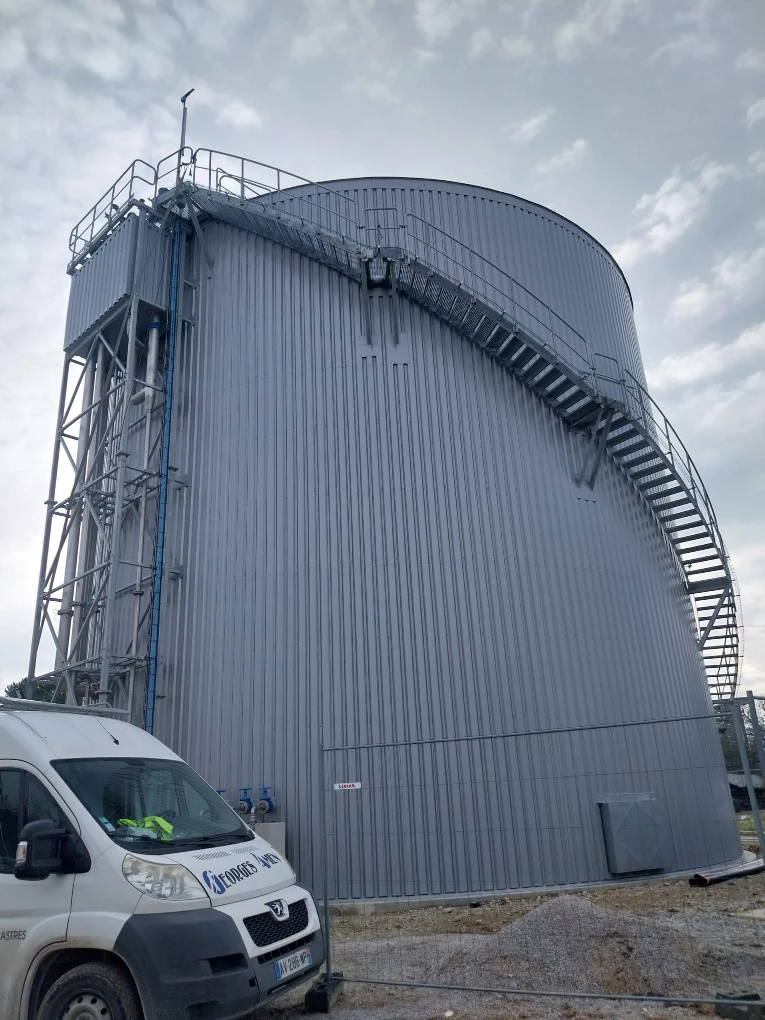 2400 m3 Steel Duplex Digester in Castres