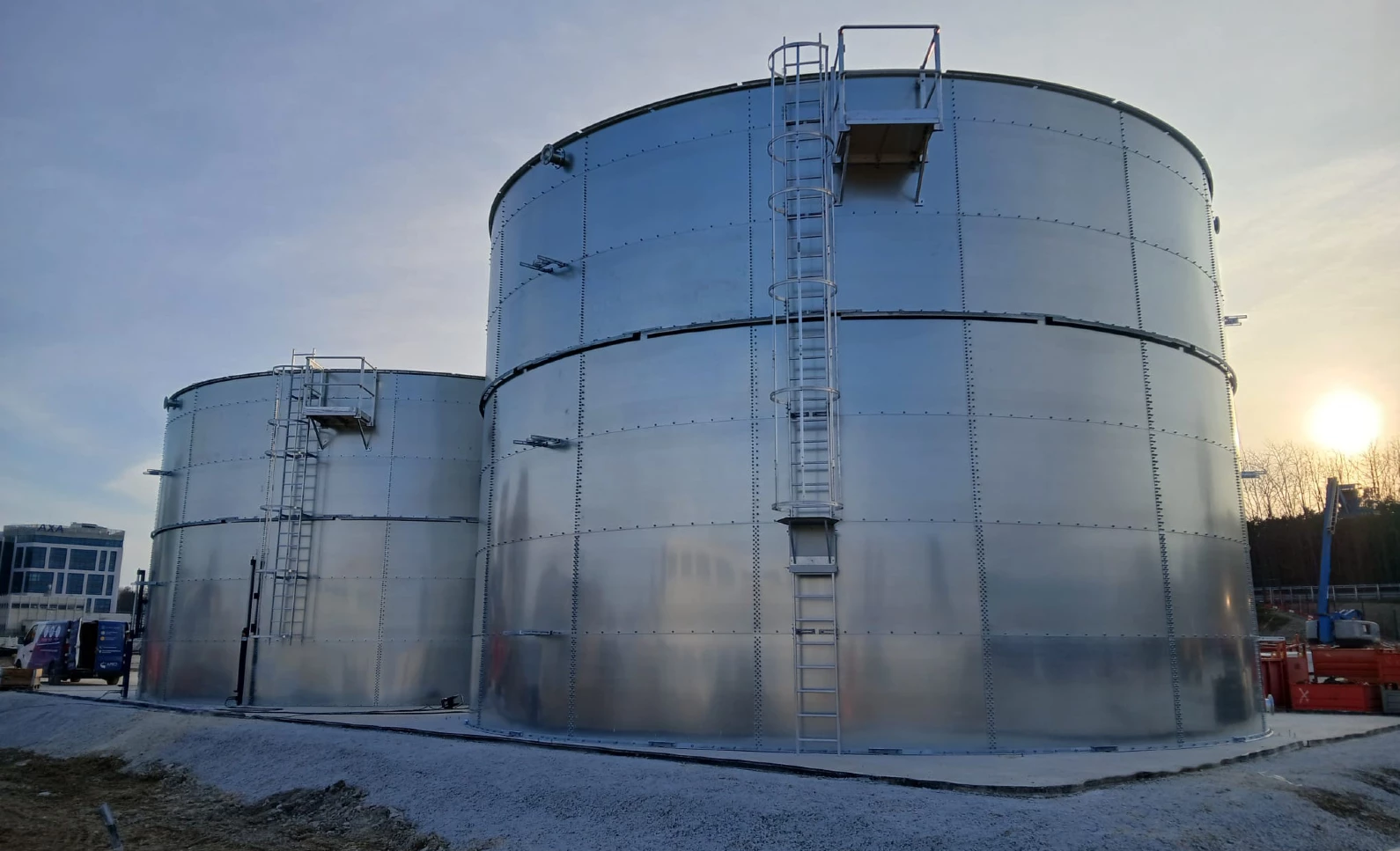 Eight Galvanised Steel Tanks in Toulouse